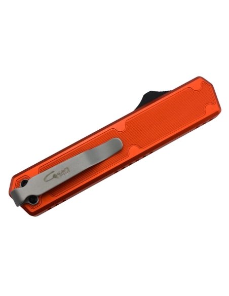 Golgoth G11BS5 Orange. Couteau automatique avec serrations