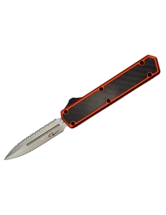 Golgoth G11BS5 Orange. Couteau automatique avec serrations