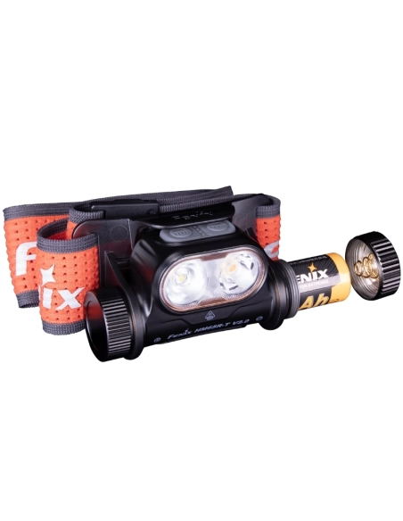 FENIX - HM65RT V2.0 DARK PURPLE - Lampe Frontale Rechargeable - 1600 LUMENS