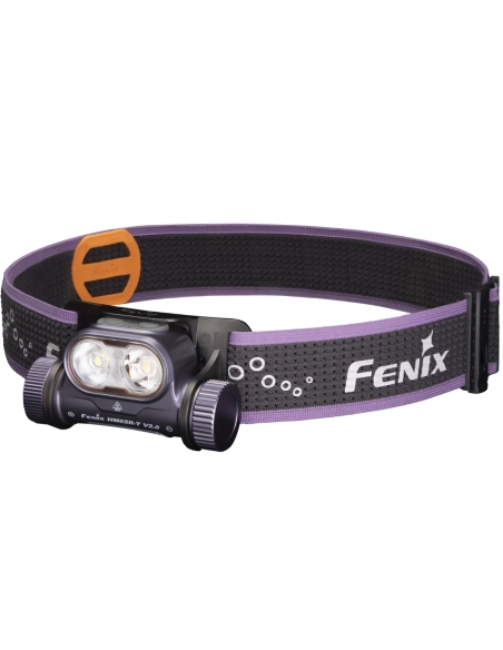 FENIX - HM65RT V2.0 DARK PURPLE - Lampe Frontale Rechargeable - 1600 LUMENS