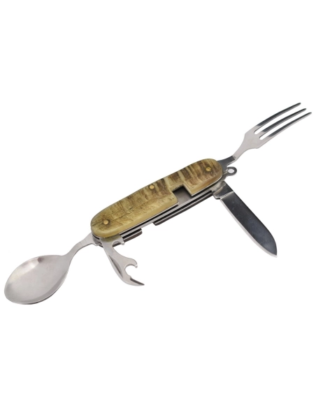 Max Knives P04 BE - Couverts pique-nique - Manche corne de bélier