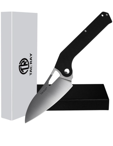 TACRAY KNIVES - TRFK01N - Couteau de cuisine pliant lame VG10 manche G10 Noir