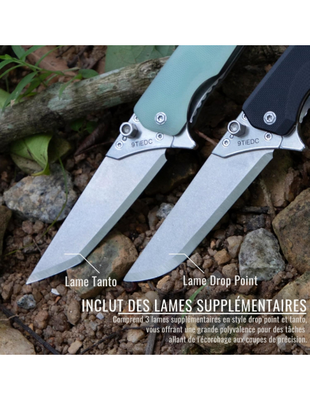 TACRAY KNIVES - TRT02N - NOIR