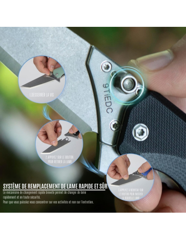TACRAY KNIVES - TRT02N - NOIR