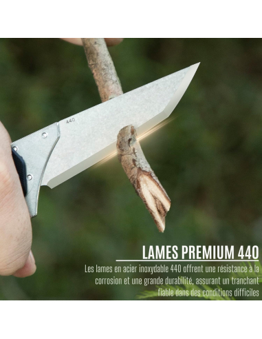 TACRAY KNIVES - TRT02N - NOIR