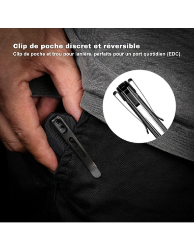 REMETTE KNIVES - RNDG2 - RT-Rhino noir avec clip de corps