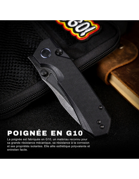 REMETTE KNIVES - RNDG2 - RT-Rhino noir avec poignée en G10