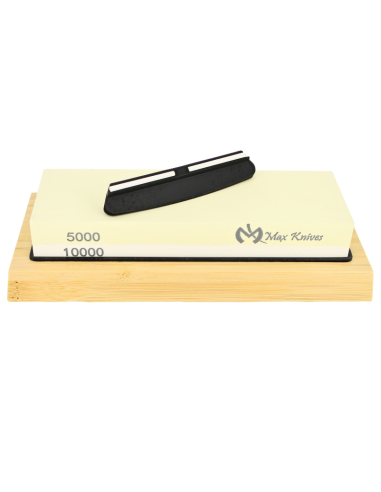 MAXKNIVES - MK1709 - Pierre d'affûtage sur support + guide d'affûtage