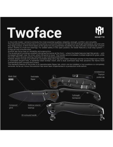 REMETTE KNIVES - DSTF-A - RT-TwoFace Knife