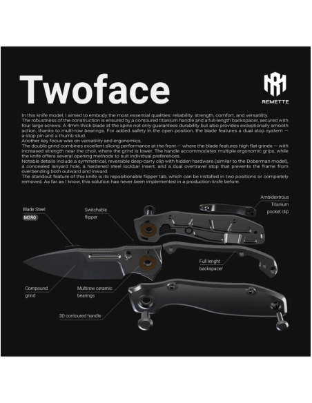 REMETTE KNIVES - DSTF-D - RT-TwoFace Knife