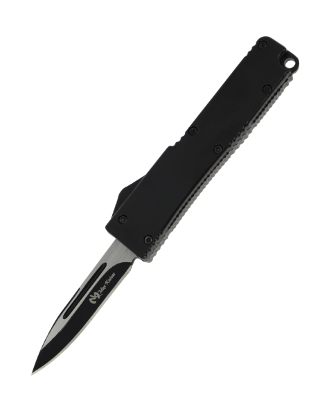 MKO30 Petit couteau OTF automatique aluminium anodisé noir