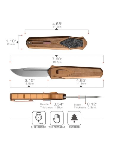 REMETTE KNIVES - ZL103D9 - RT-SWORDFISH - Couteau OTF