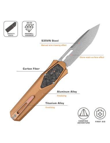 REMETTE KNIVES - ZL103D12 - RT-SWORDFISH - Couteau OTF