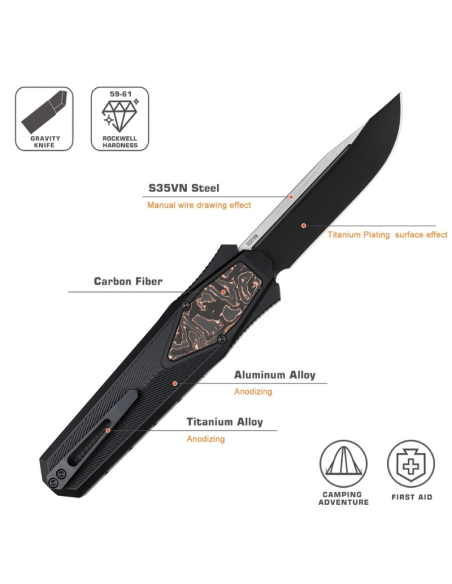 REMETTE KNIVES - ZL103D13 - RT-SWORDFISH - Couteau OTF