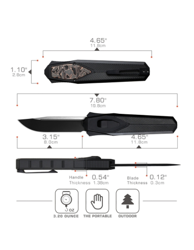 REMETTE KNIVES - ZL103D13 - RT-SWORDFISH - Couteau OTF