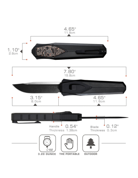 REMETTE KNIVES - ZL103D14 - RT-SWORDFISH - Couteau OTF