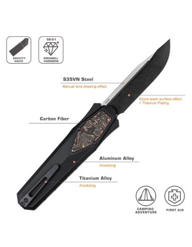 REMETTE KNIVES - ZL103D14 - RT-SWORDFISH - Couteau OTF