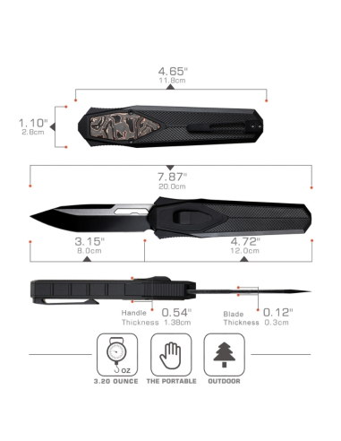 REMETTE KNIVES - ZL103D15 - RT-SWORDFISH - Couteau OTF