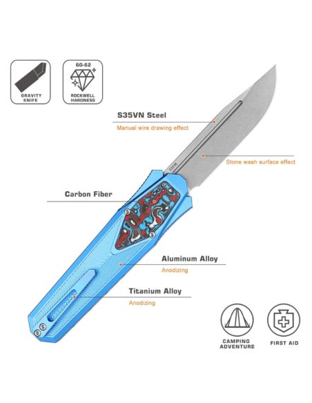 REMETTE KNIVES - ZL103D6 - RT-SWORDFISH - Couteau OTF
