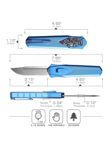 REMETTE KNIVES - ZL103D6 - RT-SWORDFISH - Couteau OTF