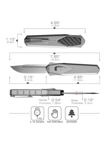 REMETTE KNIVES - ZL103C1 - RT-SWORDFISH - Couteau OTF