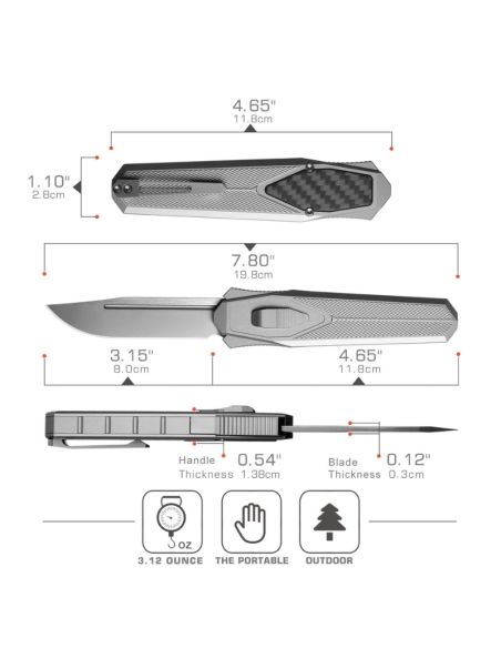 REMETTE KNIVES - ZL103C1 - RT-SWORDFISH - Couteau OTF