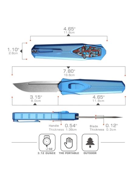 REMETTE KNIVES - ZL103C3 - RT-SWORDFISH - Couteau OTF