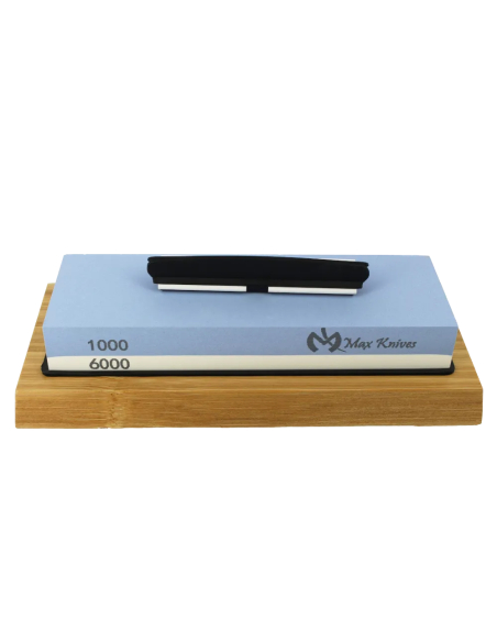 MAXKNIVES - MK1707 - Pierre d'affûtage sur support + guide d'affûtage