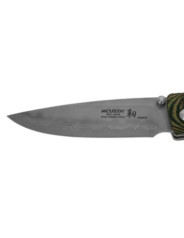 MCUSTA - MC203G - Lame acier SPG2 Manche Pakka Wood