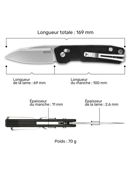 SRM - SCOUT 7229-GB - Couteau pliant