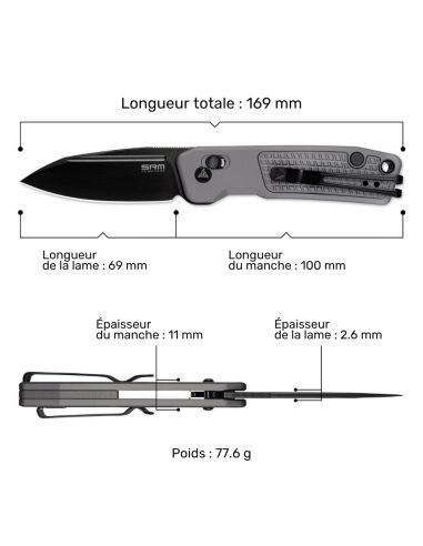SRM - SCOUT 7229-AK - Couteau pliant