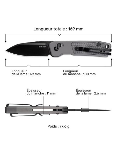 SRM - SCOUT 7229-AK - Couteau pliant