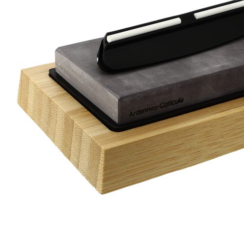 MK1710 - Pierre d'affûtage 3500 grains sur support + guide d'affûtage