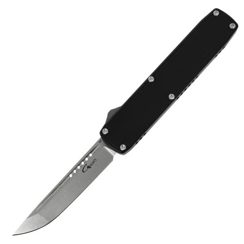 GOLGOTH - G1 - couteau OTF :  Lame tanto en acier D2 et manche en aluminium 6061-T6
