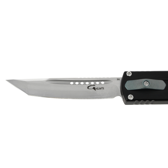 GOLGOTH - G3 - Couteau OTF : Lame tanto en acier D2
