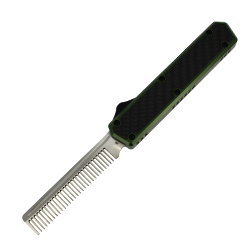 GOLGOTH - G11A2 - Peigne OTF Vert acier D2 manche aluminium vert et fibre de carbone
