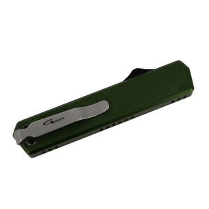 GOLGOTH - G11A2 - Peigne OTF Vert acier D2 manche aluminium vert et fibre de carbone 2