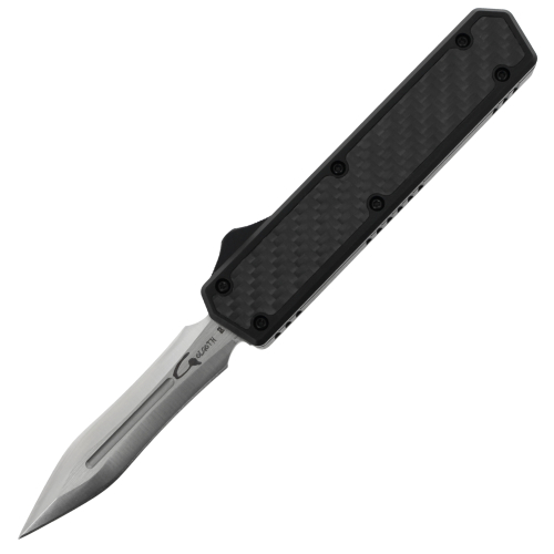 GOLGOTH - G11GL - Couteaux OTF : Lame Glaive acier D2 et manche en aluminium avec un insert en carbone