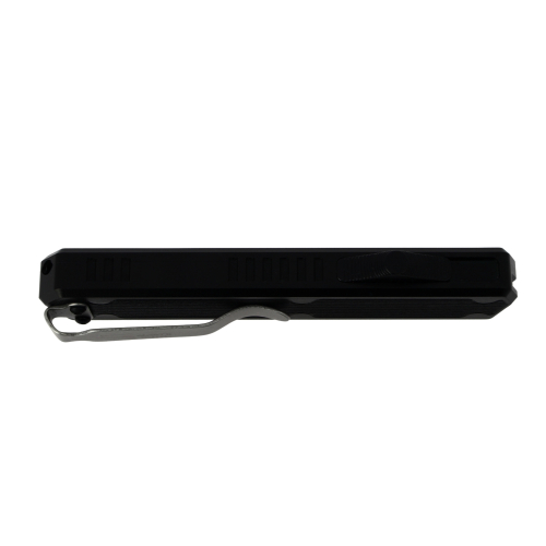 GOLGOTH - G11TA - Couteaux OTF :  Manche en aluminium avec un insert en fibre de carbone et bouton d'ouverture