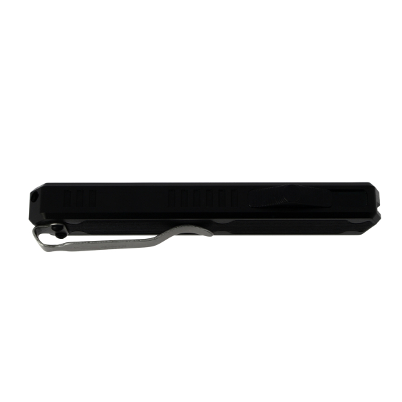 GOLGOTH - G11TA - Couteaux OTF :  Manche en aluminium avec un insert en fibre de carbone et bouton d'ouverture