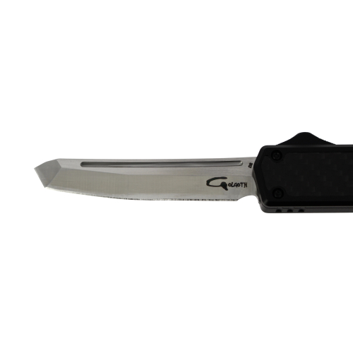 GOLGOTH - G11TA - Couteaux OTF : Lame tanto en acier D2