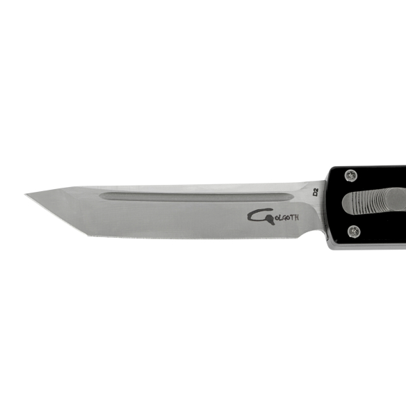 GOLGOTH - G12T - Couteau OTF : Lame tanto acier D2