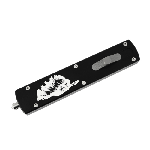 GOLGOTH - G12CT - Couteau automatique OTF - Édition limitée Corse : Manche en aluminium, interrupteur et brise vitre en titane