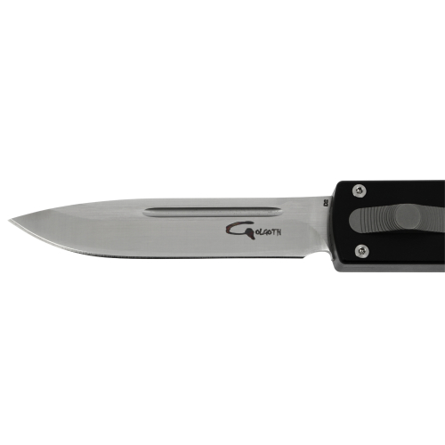 GOLGOTH - G12CDT - Couteau automatique OTF - Édition limitée Corse : Lame drop point en acier D2