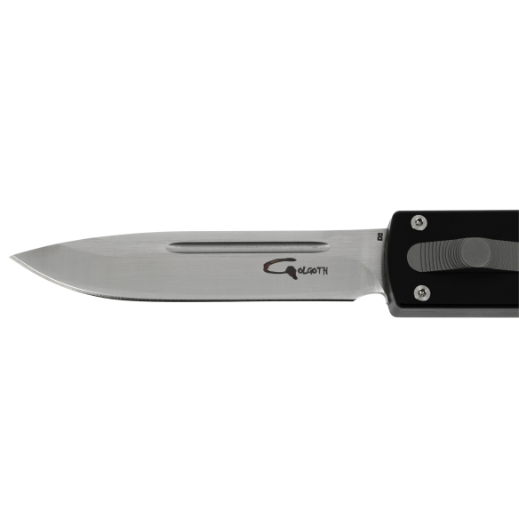 GOLGOTH - G12CDT - Couteau automatique OTF - Édition limitée Corse : Lame drop point en acier D2