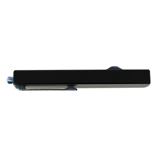 GOLGOTH - G12DT+ - Couteau OTF : Manche en aluminium, clip de poche, bouton d'ouverture et brise vitre en titane anodisé crazy
