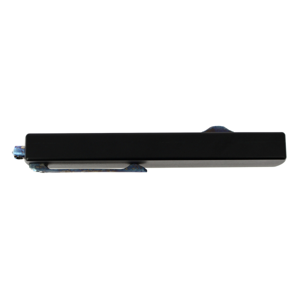 GOLGOTH - G12DT+ - Couteau OTF : Manche en aluminium, clip de poche, bouton d'ouverture et brise vitre en titane anodisé crazy