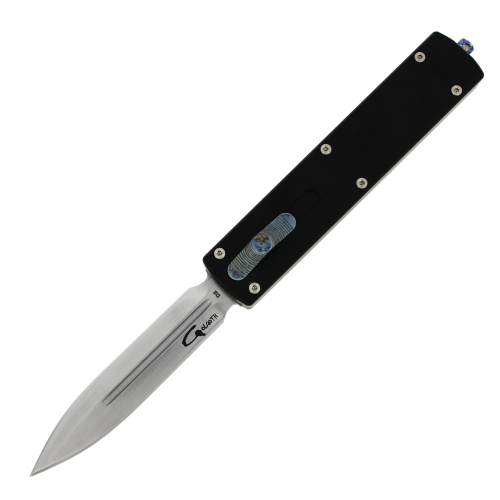 GOLGOTH - G12DT+ - Couteau OTF : Manche en aluminium et lame double tranchant en acier D2