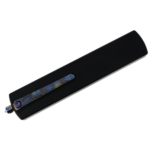 GOLGOTH - G12G+ - Couteau OTF : Manche en aluminium, clip de poche et brise vitre en titane anodisé crazy