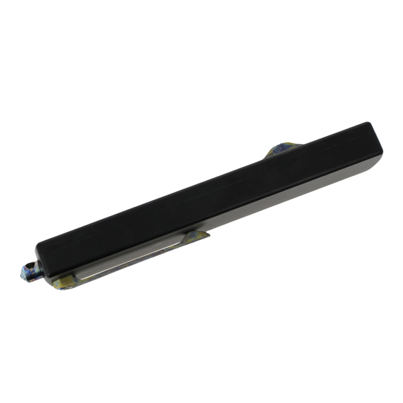GOLGOTH - G12DP+ - Couteau OTF : Manche en aluminium, clip de poche, bouton d'ouverture et brise vitre en titane anodisé crazy